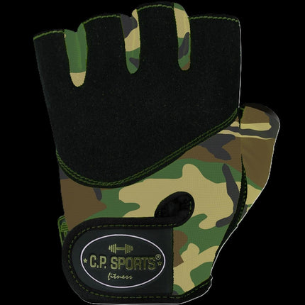 SEO. IRON HANDSCHUH / Fitness Handschuhe / Mountainbiking - C.P. SPORTS - F7 - 1 - Camo Olive Grün Linkreich