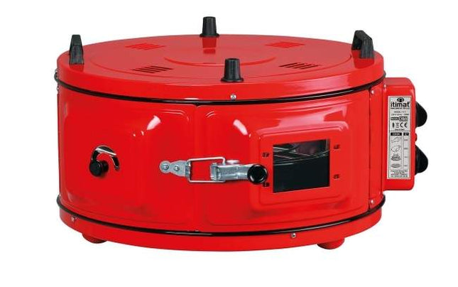 Itimat I - 11T Runder Elektro - Backofen, Rot – Ø 48 cm, 1100 W, Sichtfenster & Grillfunktion (Mini - Backöfen) kaufen bei Linkreich – Jetzt entdecken!
