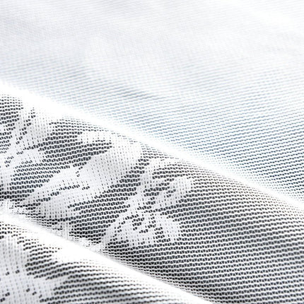 SEO. Jacquard Bogenstore Gardine »Ines«, Barock Blumenmuster Weiß Kräuselband Universalband Faltenband Store 13142 - 145x450 Linkreich
