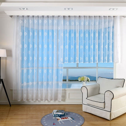 SEO. Jacquard Bogenstore Gardine »Ines«, Barock Blumenmuster Weiß Kräuselband Universalband Faltenband Store 13142 - 145x450 Linkreich