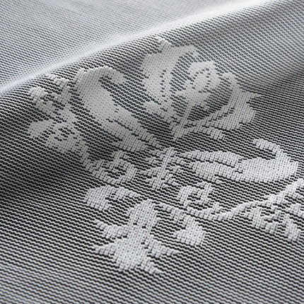 SEO. Jacquard Bogenstore Gardine »Ines«, Barock Blumenmuster Weiß Kräuselband Universalband Faltenband Store 13142 - 145x450 Linkreich