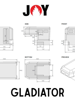 JOY Camper Gladiator Absetzkabine – wintertauglich mit Diesel-Standheizung, Duschkabine, Solaranlage & Landstrom - Linkreich