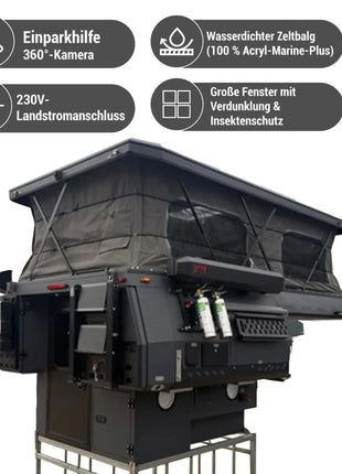 Joy Camper Outdoor Living Absetzkabine – autark, wintertauglich, Dieselheizung, Klimaanlage, Solar & 360°-Kamera - Linkreich
