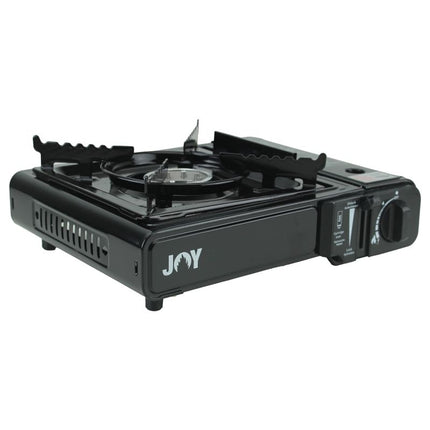 JOY Camping Gaskocher Set mit Koffer & 4 Gaskartuschen 227 g – Piezo-Zündung, Butan MSF-1a