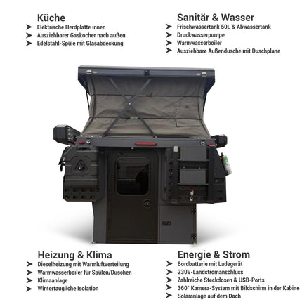 Joy Outdoor Living Absetzkabine – autark, wintertauglich, Dieselheizung, Klimaanlage, Solar & 360° - Kamera (Absetzkabinen) kaufen bei Linkreich – Jetzt entdecken!