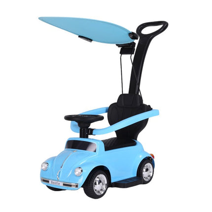 Kinder-Rutschauto Volkswagen Beetle Lizenziert inkl. Schiebestange - Sonnensegel | CMS Kinderautos