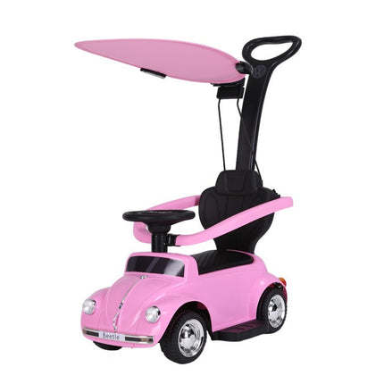 Kinder-Rutschauto Volkswagen Beetle Lizenziert inkl. Schiebestange - Sonnensegel | CMS Kinderautos