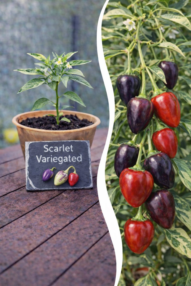 SEO. Jungpflanze Chili - Scarlett Variegated - Linkreich