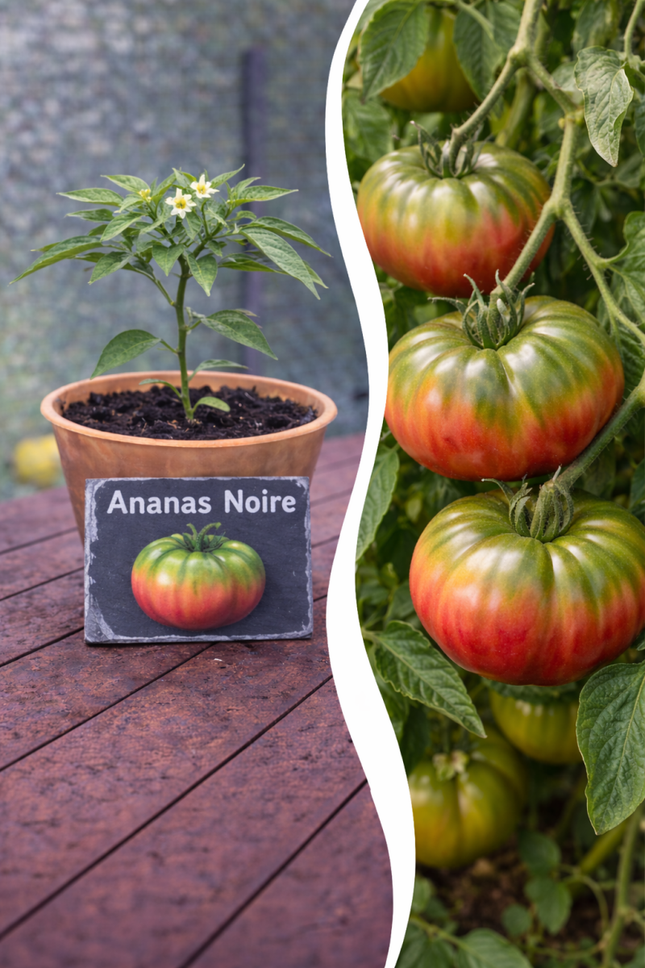 SEO. Jungpflanze Tomate - Ananas Noire - Linkreich