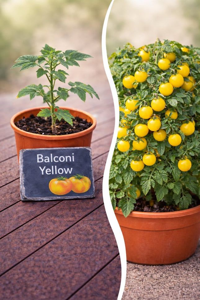 SEO. Jungpflanze Tomate - Balconi Yellow - Linkreich