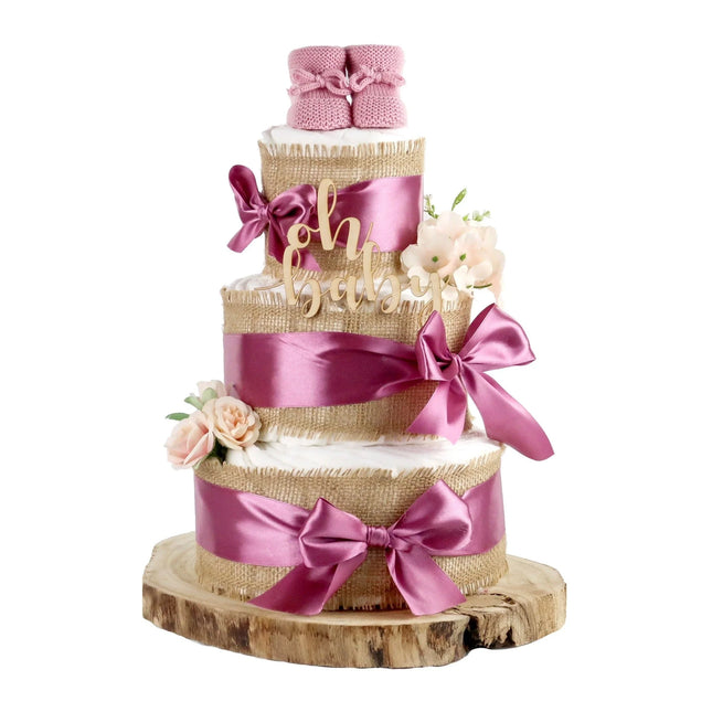 Große Windeltorte Alles Jute | zur Geburt plum