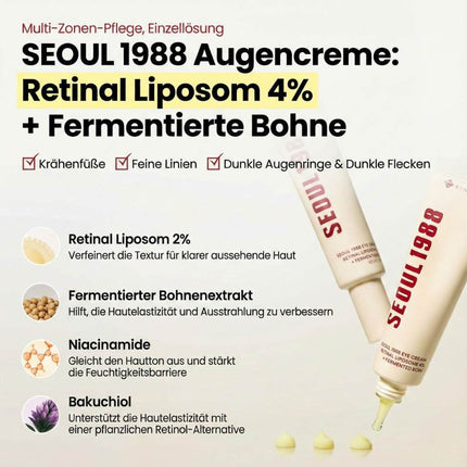 K-Secret SEOUL 1988 Eye Cream Retinal Liposome 4 % + Fermented Bean Augencreme 30ml