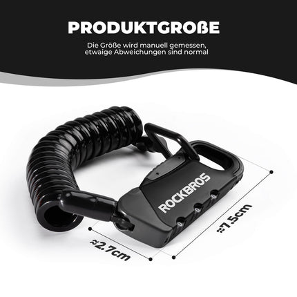 Kabelschloss Zahlenschloss Helmschloss 120cm Leicht (Fahrradschloss) kaufen bei Linkreich – Jetzt entdecken!