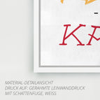 Gerahmte Leinwand mit Schattenfuge (3 cm) / 20 x 20 cm / ohne Aufhängeset - Weißer Schweberahmen