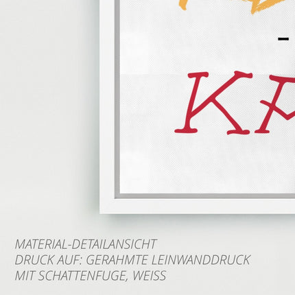 SEO. „Käsebrot statt Kaviar“ - Gerahmte Leinwand mit Schattenfuge (3 cm) Linkreich