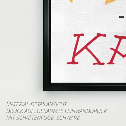 SEO. „Käsebrot statt Kaviar“ - Gerahmte Leinwand mit Schattenfuge (3 cm) Linkreich