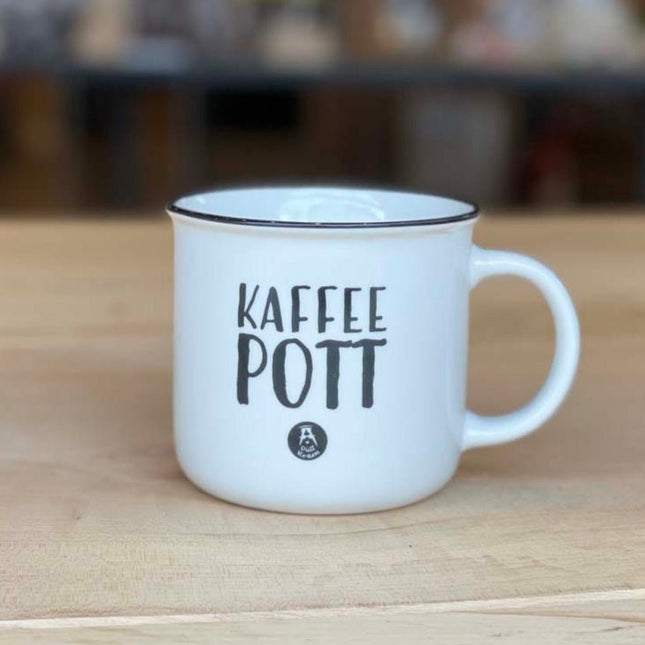 SEO. Kaffee POTT Keramik Tasse - Weiß Linkreich