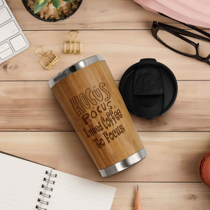 SEO. Kaffeebecher aus Bambus mit Gravur - verschiedene Motive - Keep Warm Linkreich