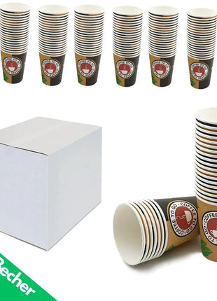 Kaffeebecher to go 200 ml 1.000 Stück für kalte & warme Getränke 8oz - Linkreich