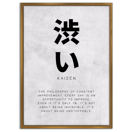Kaizen Constant Improvement - Leinwandbild Motivation (Canvas) kaufen bei Linkreich – Jetzt entdecken!