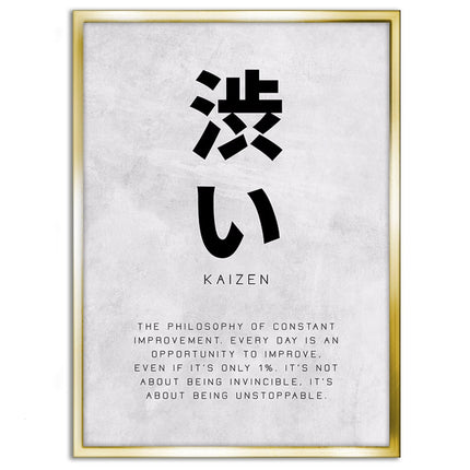 Kaizen Constant Improvement - Leinwandbild Motivation (Canvas) kaufen bei Linkreich – Jetzt entdecken!