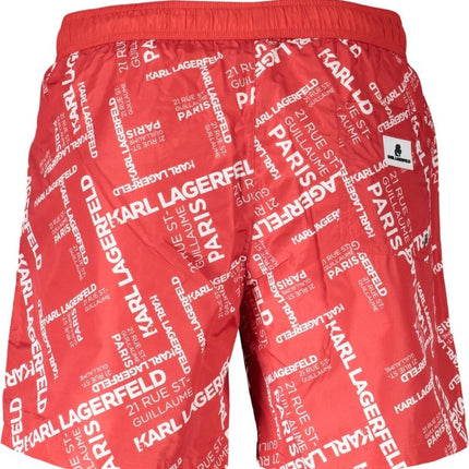 SEO. Karl Lagerfeld Beachwear Badeanzug Herren Unterteil Rot - Rot Linkreich
