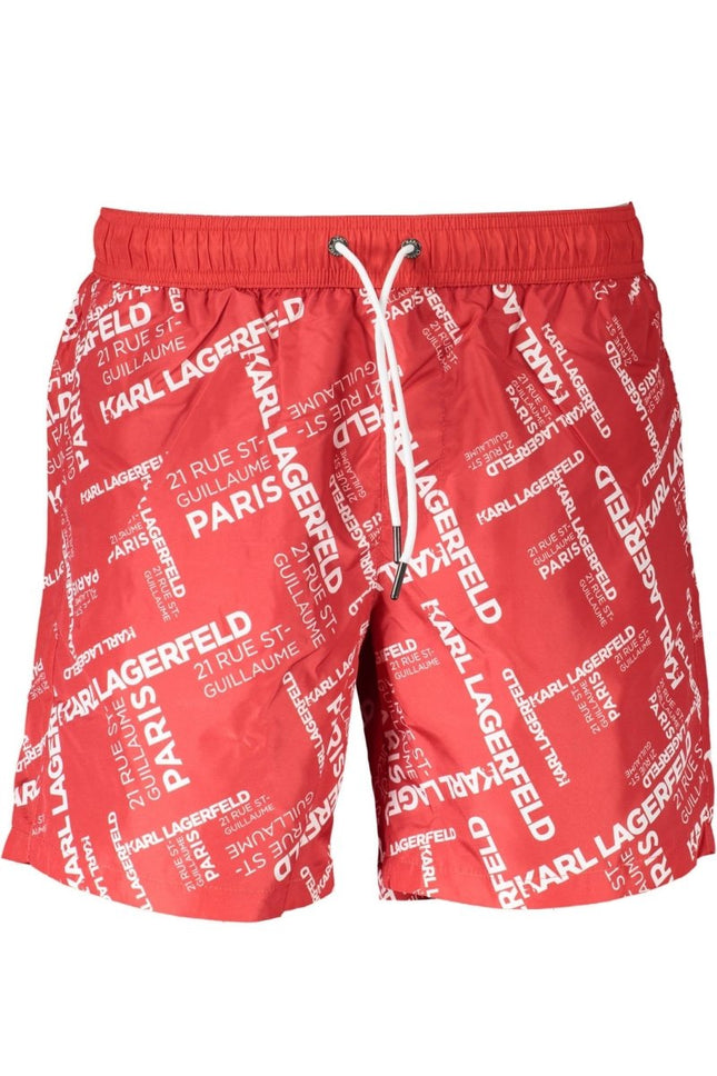 SEO. Karl Lagerfeld Beachwear Badeanzug Herren Unterteil Rot - Rot Linkreich