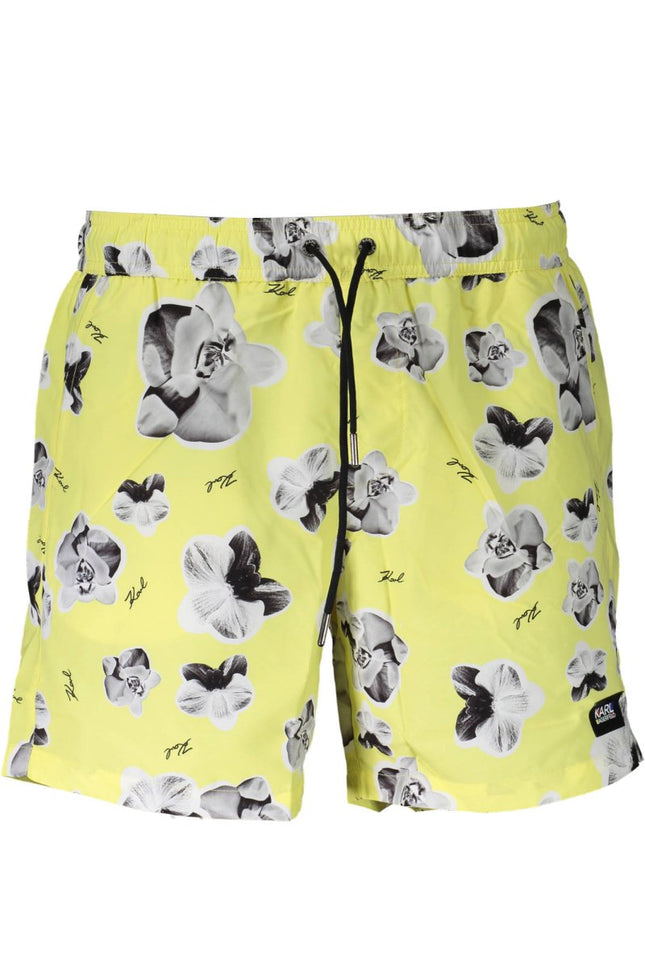 SEO. KARL LAGERFELD BEACHWEAR Badeanzughose Herren Gelb – Medium Swim Boxer mit Tasche - Gelb Linkreich