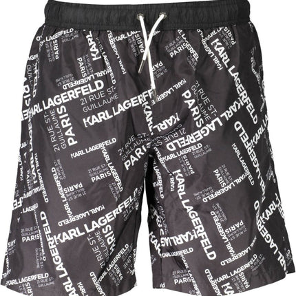 SEO. KARL LAGERFELD BEACHWEAR Badeanzugteile Unter Herren Schwarz – Long Sea Boxer mit Taschen - Schwarz Linkreich