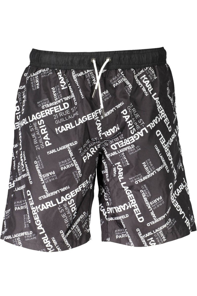 SEO. KARL LAGERFELD BEACHWEAR Badeanzugteile Unter Herren Schwarz – Long Sea Boxer mit Taschen - Schwarz Linkreich