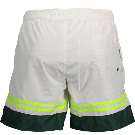 SEO. KARL LAGERFELD BEACHWEAR Badeboxer Herren – Kurze Badehose mit Kontrastdetails - Weiß Linkreich