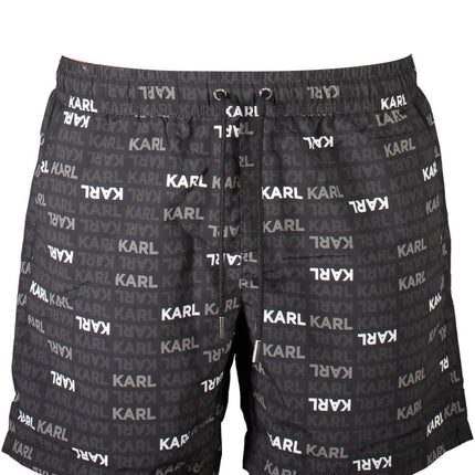 SEO. KARL LAGERFELD BEACHWEAR Badehose Herren Schwarz – Medium Beach Boxer mit Slip - Schwarz Linkreich