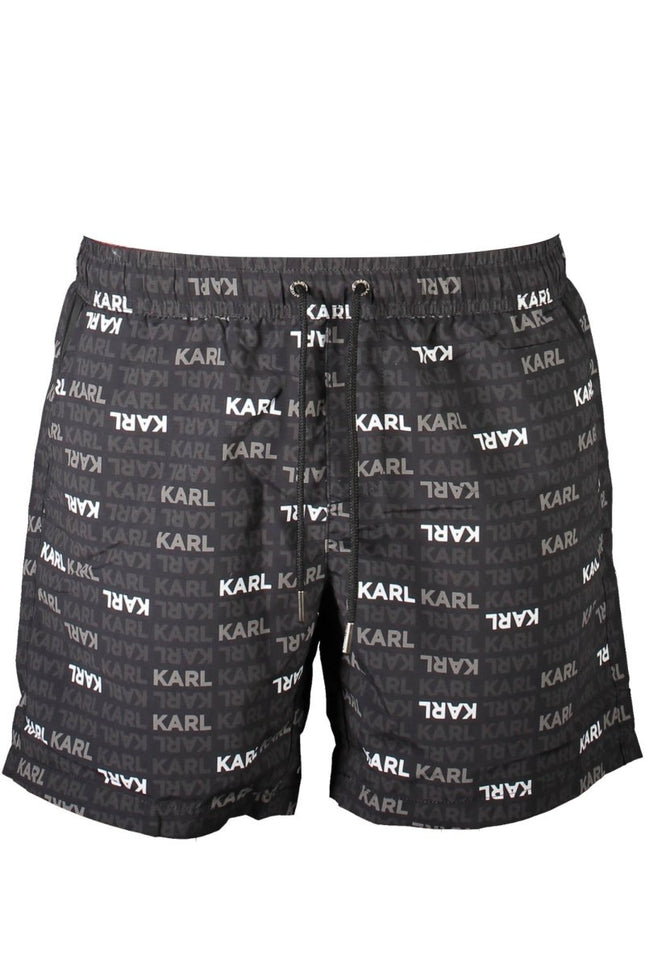 SEO. KARL LAGERFELD BEACHWEAR Badehose Herren Schwarz – Medium Beach Boxer mit Slip - Schwarz Linkreich