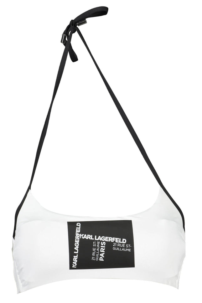 KARL LAGERFELD BEACHWEAR Badeanzug-Top Damen Weiß – Gefüttert mit herausnehmbarer Polsterung
