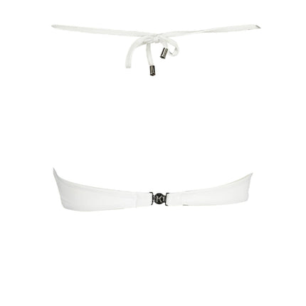 KARL LAGERFELD BEACHWEAR BADEANZUG-TOP DAMEN WEIß