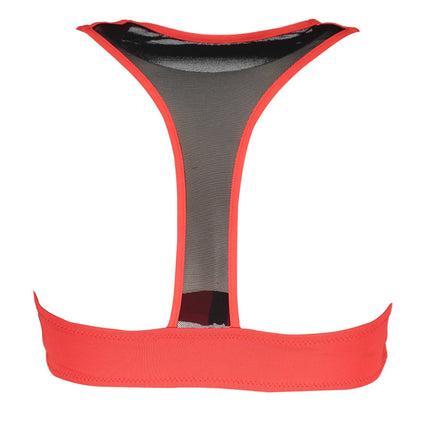 KARL LAGERFELD BEACHWEAR Badeanzug-Top Damen Rot – Sportlich mit Front-Reißverschluss