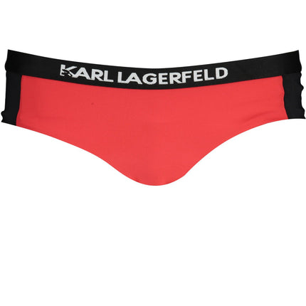 KARL LAGERFELD BEACHWEAR Badeanzug-Unterteil Damen Rot – Gefütterte Badeshorts