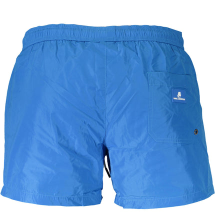 Karl Lagerfeld Beachwear Badeanzughose Herren Grau – Badeshorts mit Logo-Print