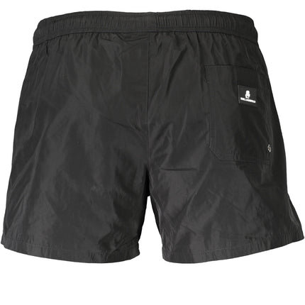 Karl Lagerfeld Beachwear Badeanzughose Herren Grau – Badeshorts mit Logo-Print