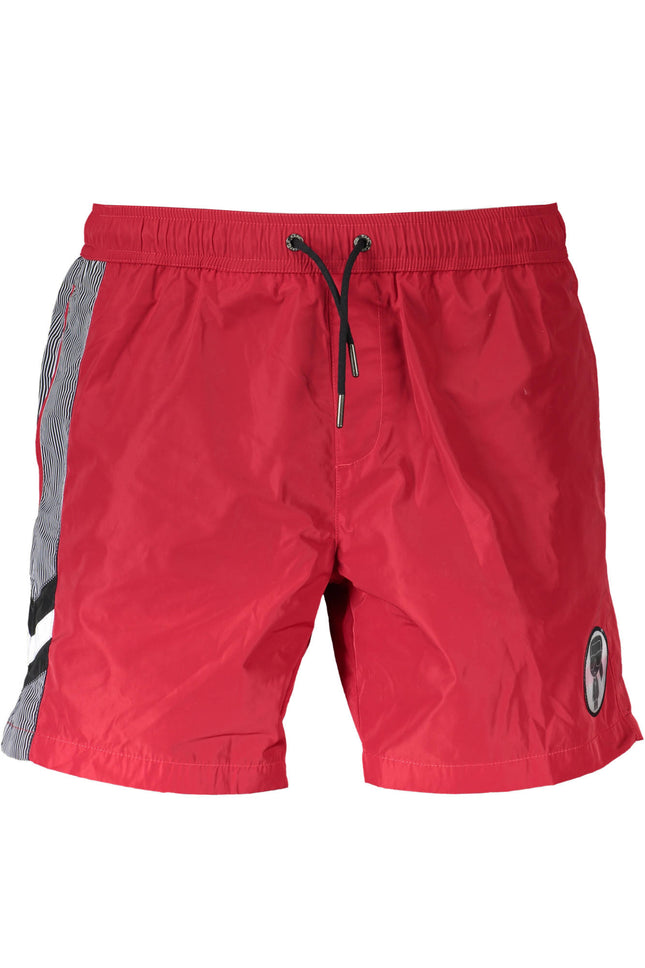 KARL LAGERFELD BEACHWEAR Badehose Herren Rot – Medium Sea Boxer mit Logo-Applikation