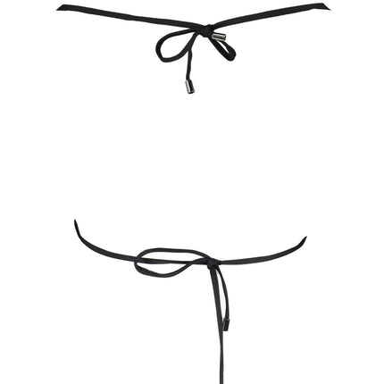 Karl Lagerfeld Badeanzug Damen – Roter Triangel-Bikini mit Schnürverschluss