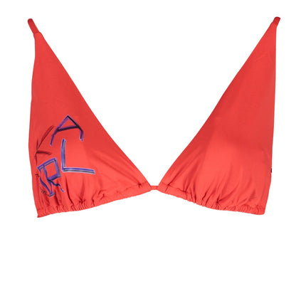 Karl Lagerfeld Badeanzug Damen – Roter Triangel-Bikini mit Schnürverschluss