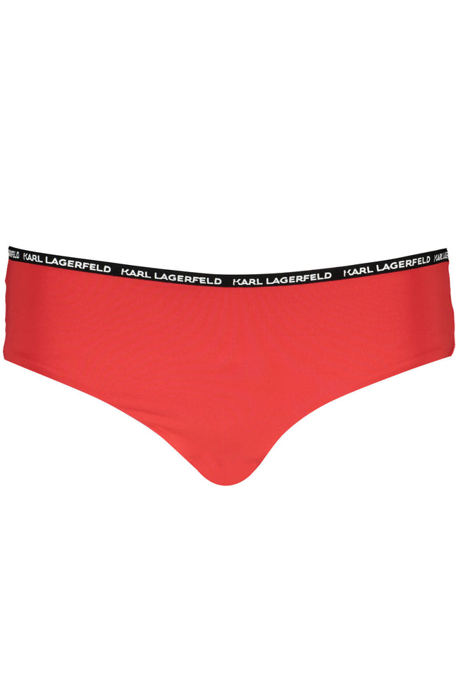 KARL LAGERFELD BEACHWEAR Badehose Damen Rot – Gefüttert mit Logo-Details
