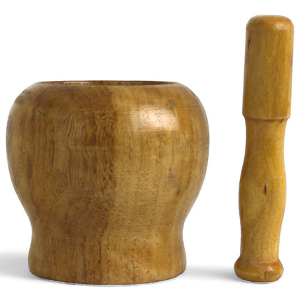 Holz Mörser mit Knüppel – Klein, naturbelassen