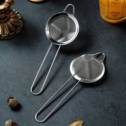 Kaya Home Küchen Tools Teesieb mit Henkel aus Edelstahl