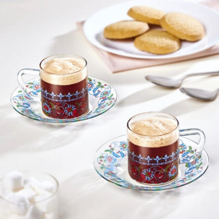 KayaCam Topkapi Glas 2pcs Mug u Unterteller K150