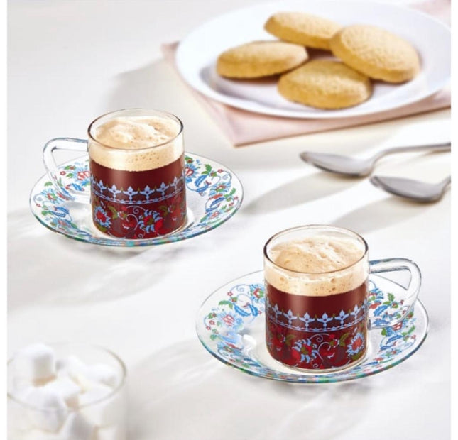 KayaCam Topkapi Glas 2pcs Mug u Unterteller K150