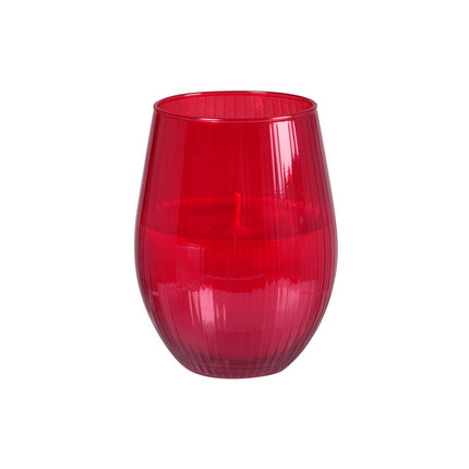 SEO. Kerzengläser Ritz, rot, 12,5 cm, Ø76 mm - Elegante Tischdekoration | Packung (1 Stück) - Linkreich
