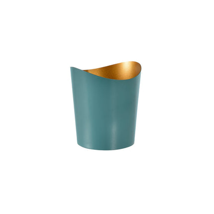 SEO. Kerzenhalter aus Metall, Ripple Ocean Teal - Stilvolles Design | Packung (1 Stück) - Linkreich