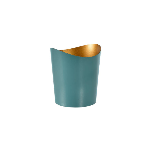 SEO. Kerzenhalter aus Metall, Ripple Ocean Teal - Stilvolles Design | Packung (1 Stück) - Linkreich